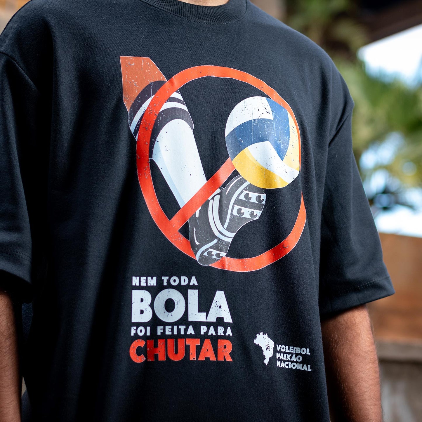 Camiseta Over - Paixão Nacional - Preta