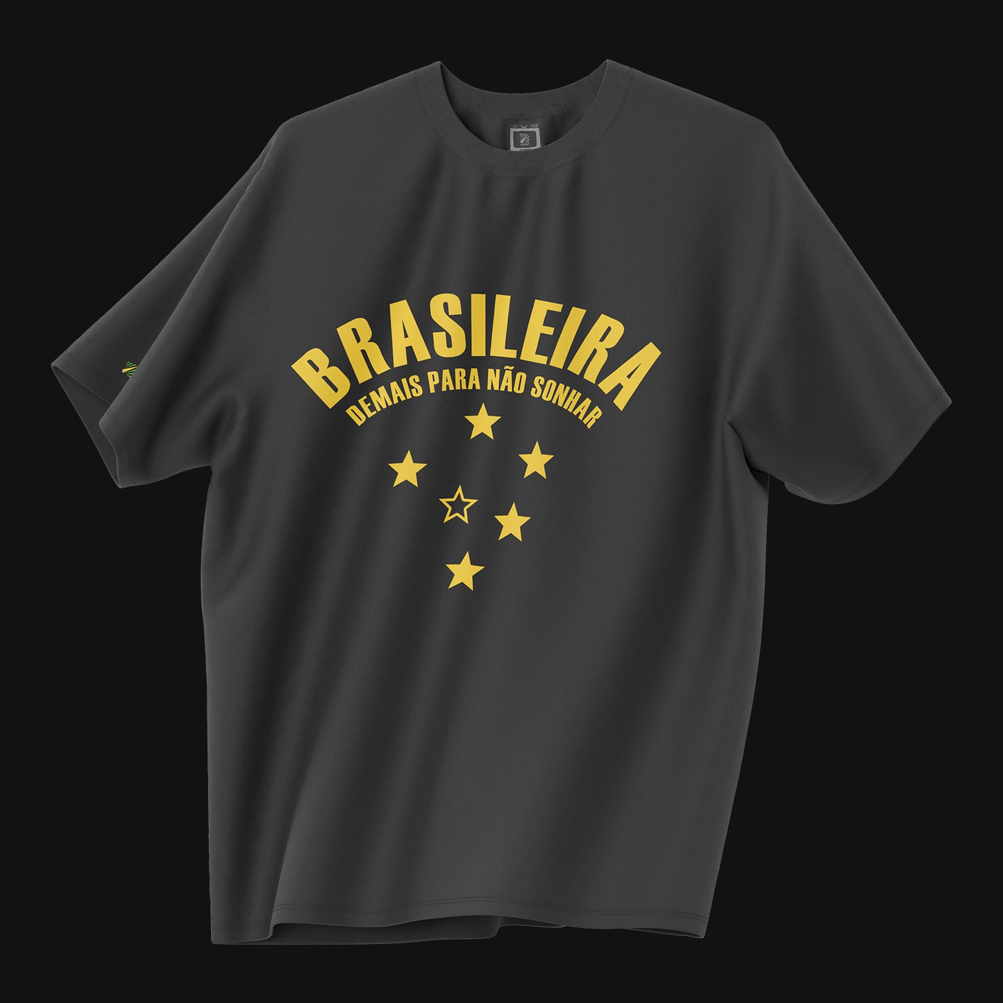 Camiseta Over - Brasileira Demais - Preta