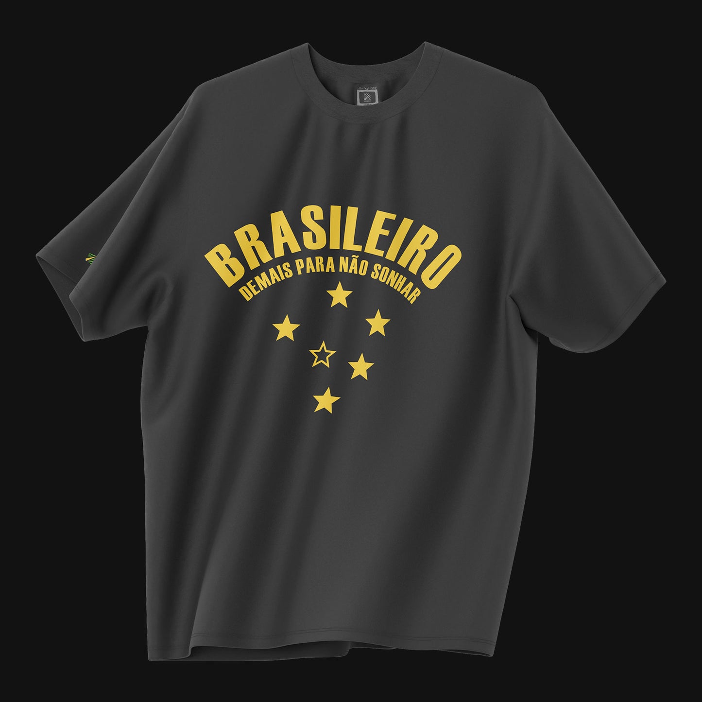 Camiseta Over - Brasileiro Demais - Preta