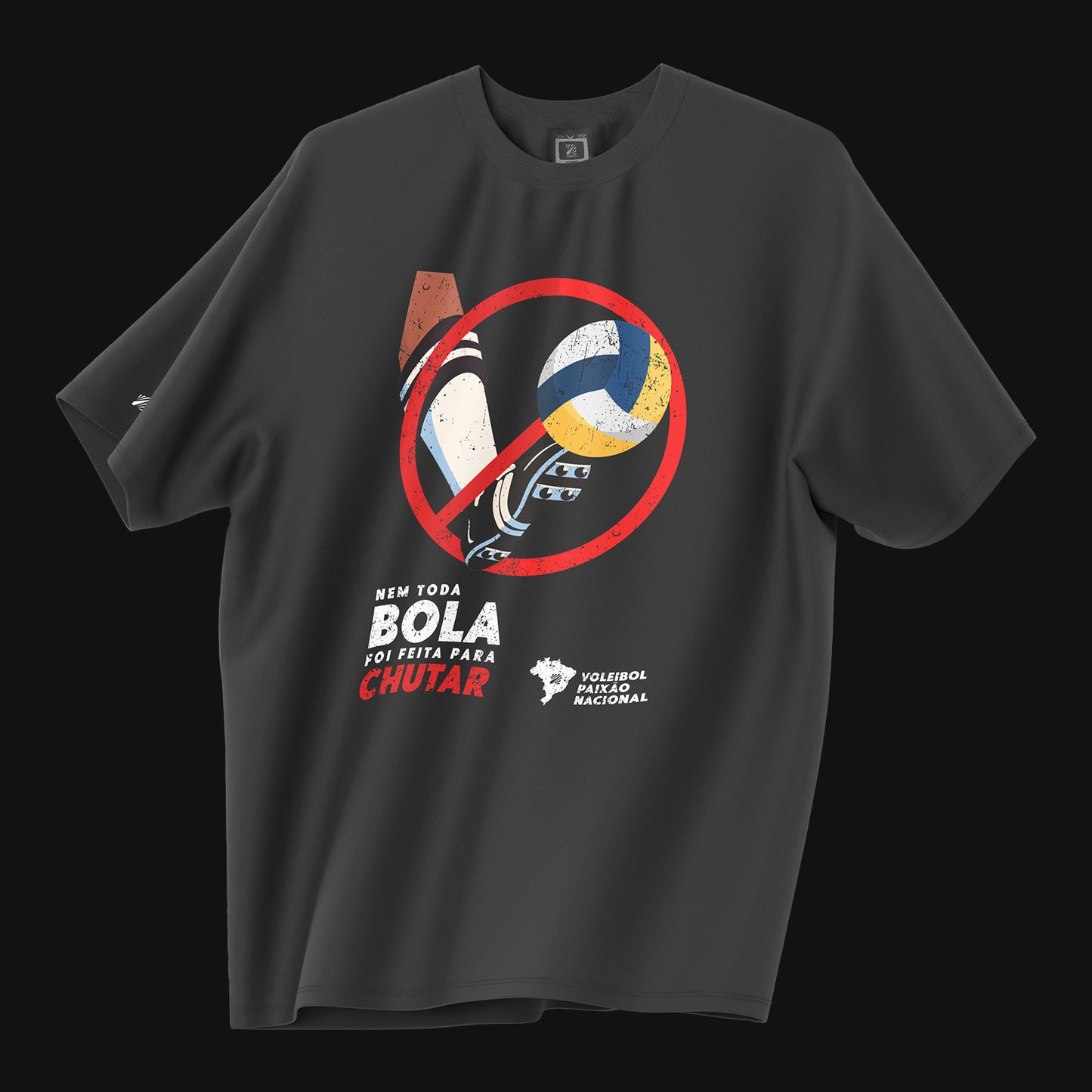Camiseta Over - Paixão Nacional - Preta