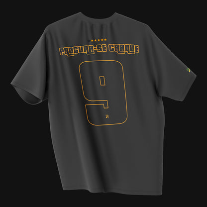 Camiseta Over - Procura-se Craque - Preta