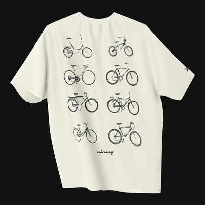 Camiseta Over - Quem aprende nunca esquece - Off-white