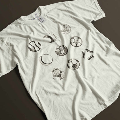 Camiseta Over - Quem chuta busca - Off-white Monocromática - Apenas Frente