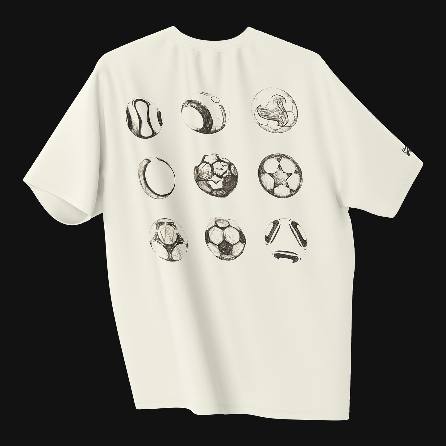 Camiseta Over - Quem chuta busca - Off-white Monocromática
